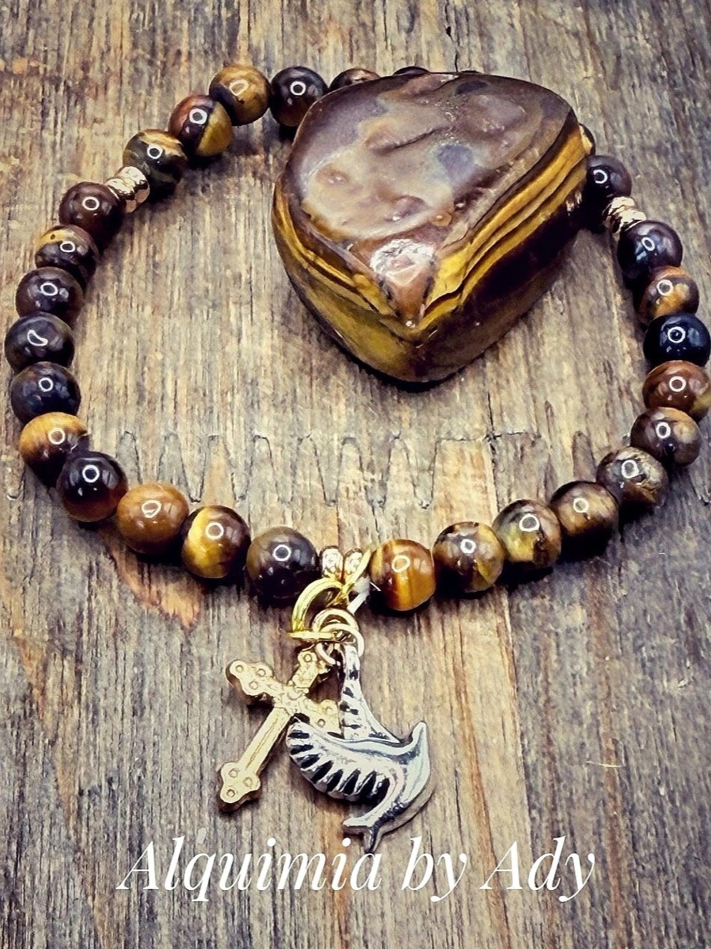 Tiger’s eye Brown Beaded Statement bracelet